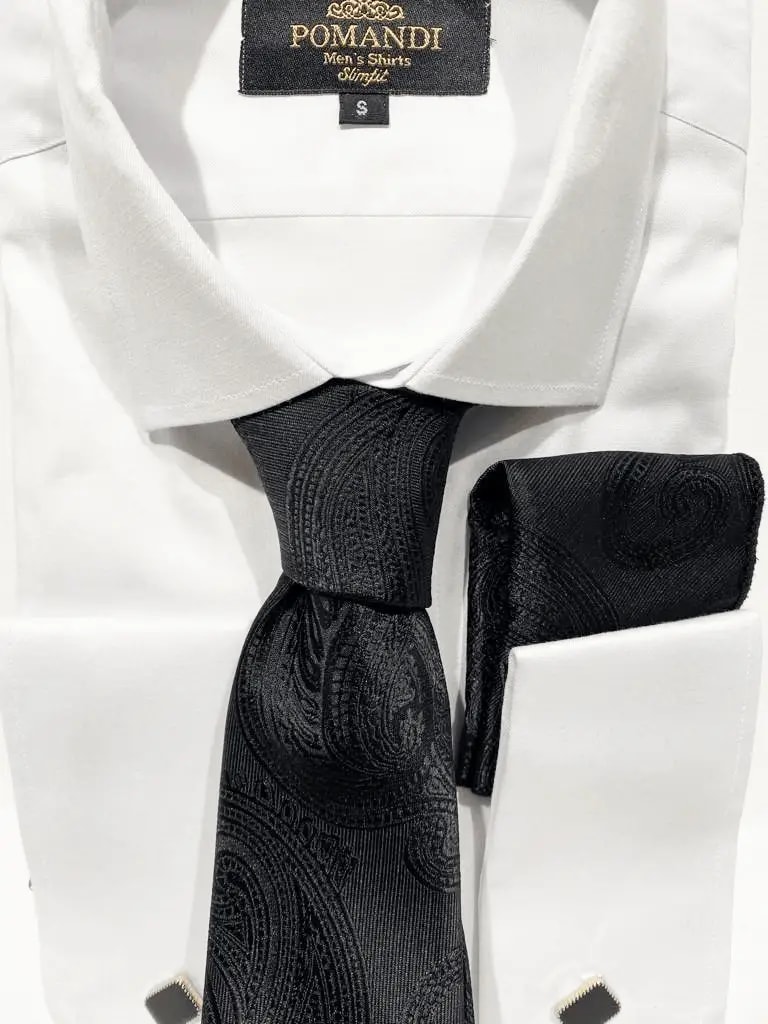 Chemise blanche avec cravate noire élégante